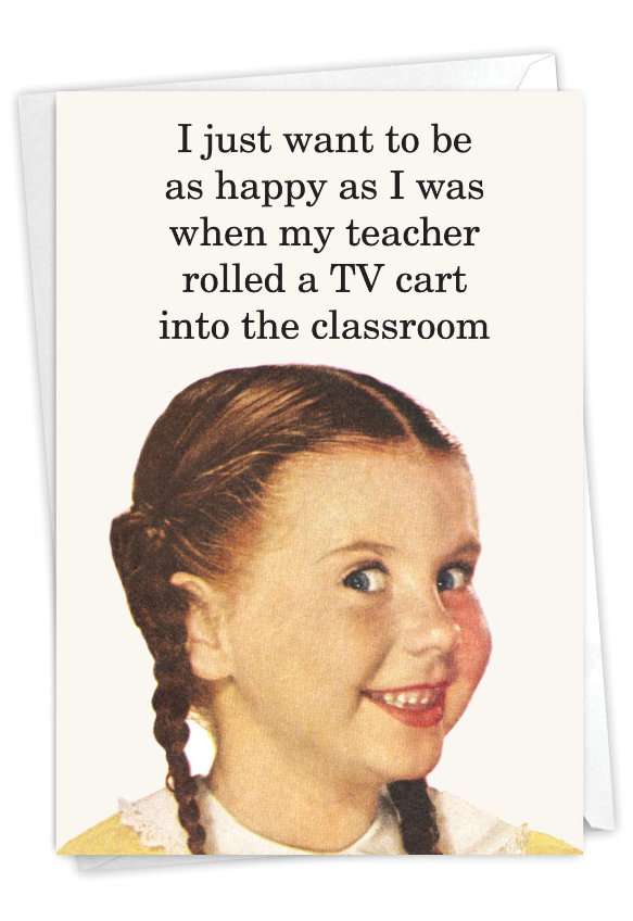 Funny Birthday Paper Greeting Card By Ephemera From NobleWorksCards.com - TV Cart