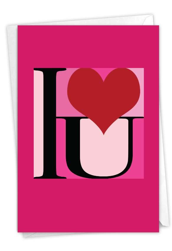 Stylish Valentine's Day Paper Card From NobleWorksCards.com - Love Squares