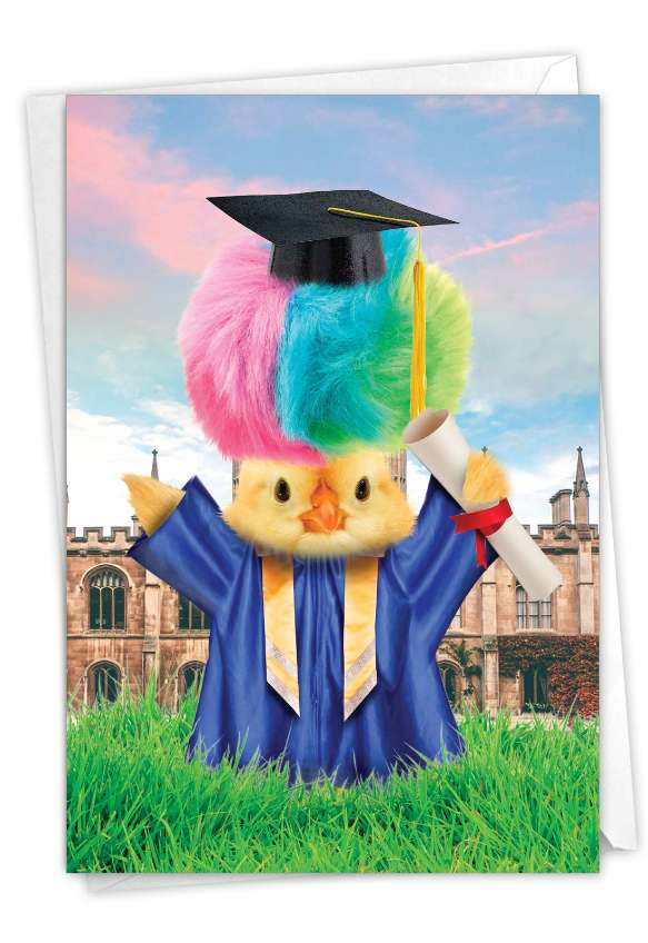 Beautiful Graduation Paper Greeting Card From NobleWorksCards.com - Smart Chicks