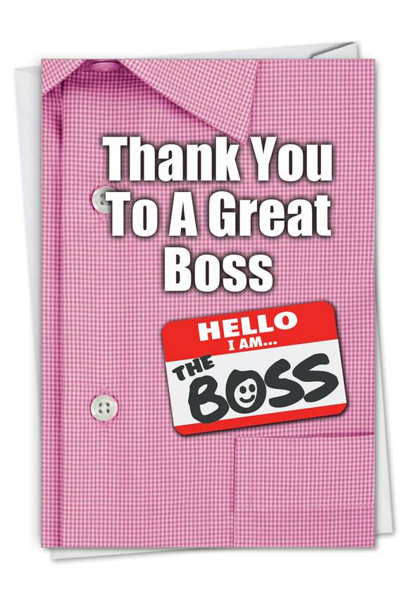 Stylish Boss Thank You Card From NobleWorksCards.com - Thank You to a Great Boss