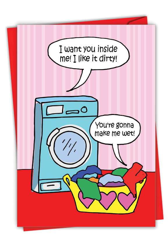 Laundry Sex Hysterical Valentine S Day Printed Card