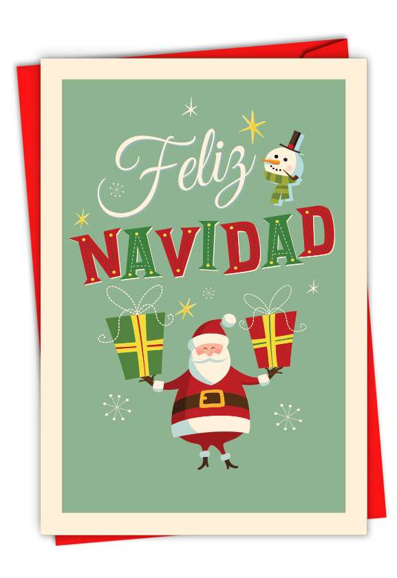 Creative Merry Christmas Greeting Card From NobleWorksCards.com - Spanish Noel