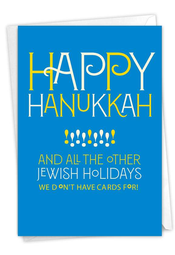 Hilarious Chanukah Printed Greeting Card By Offensive+Delightful From NobleWorksCards.com - Other Jewish Holidays