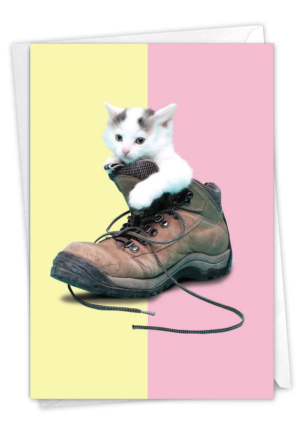 Artful Miss You Printed Card By From NobleWorksCards.com - Feline Footwear - Sole