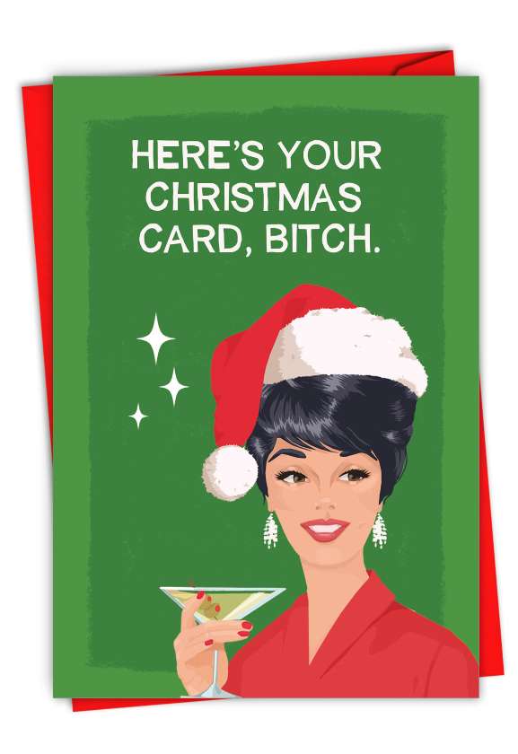 Hysterical Merry Christmas Printed Greeting Card By Bluntcard From NobleWorksCards.com - Your Holiday Card