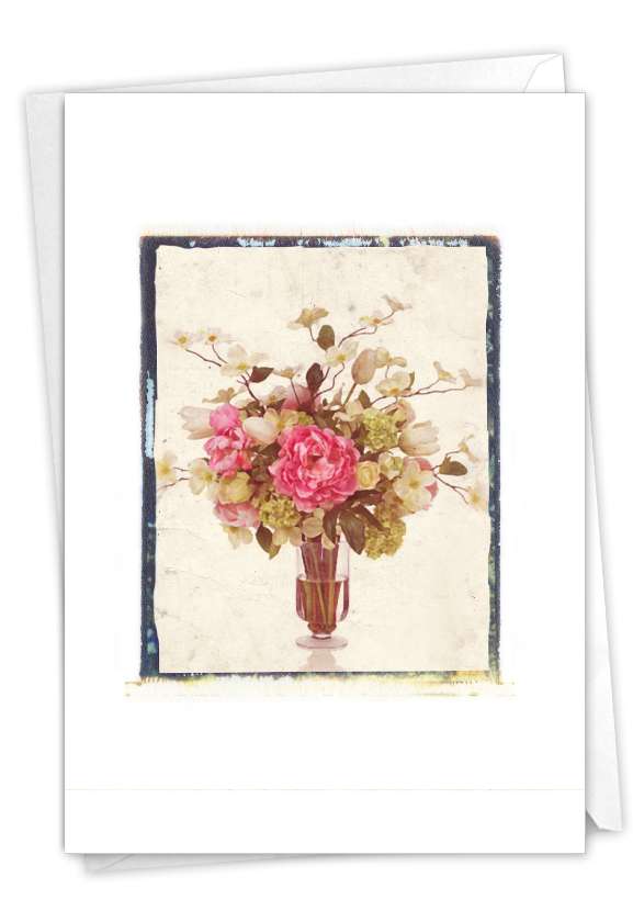 Creative Sympathy Thank You Greeting Card By From NobleWorksCards.com - Foto Florals - Vase