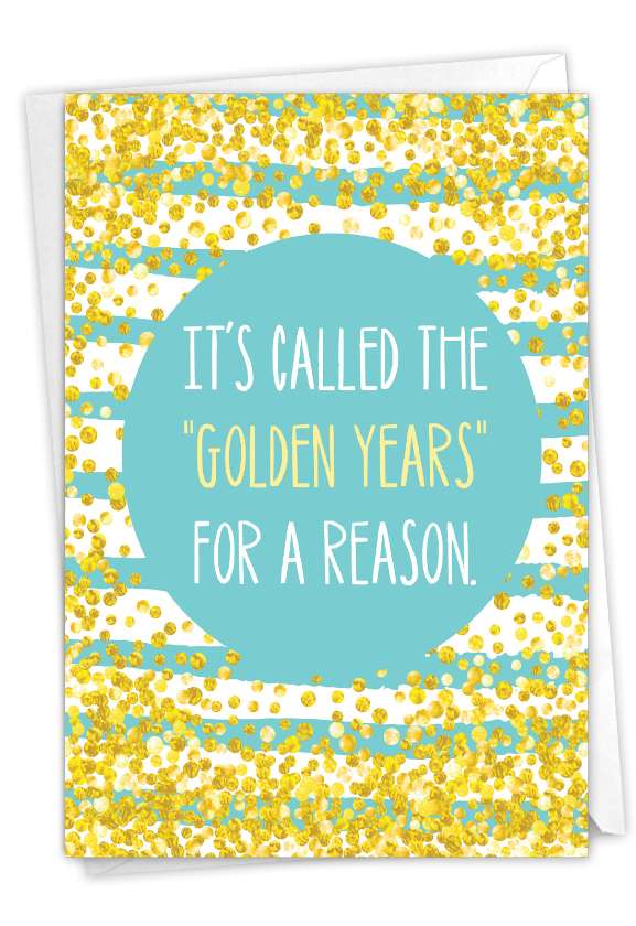 Hilarious Birthday Greeting Card By From NobleWorksCards.com - Golden Spelling