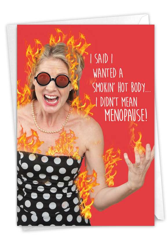 Funny Birthday Paper Greeting Card By From NobleWorksCards.com - Hot Body