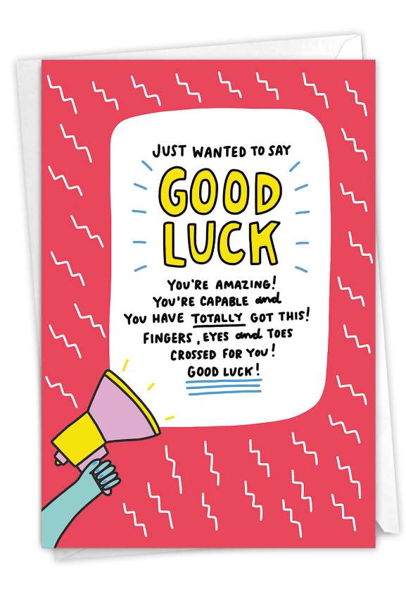Humorous Good Luck Card By Angela Chick From NobleWorksCards.com - You Got This