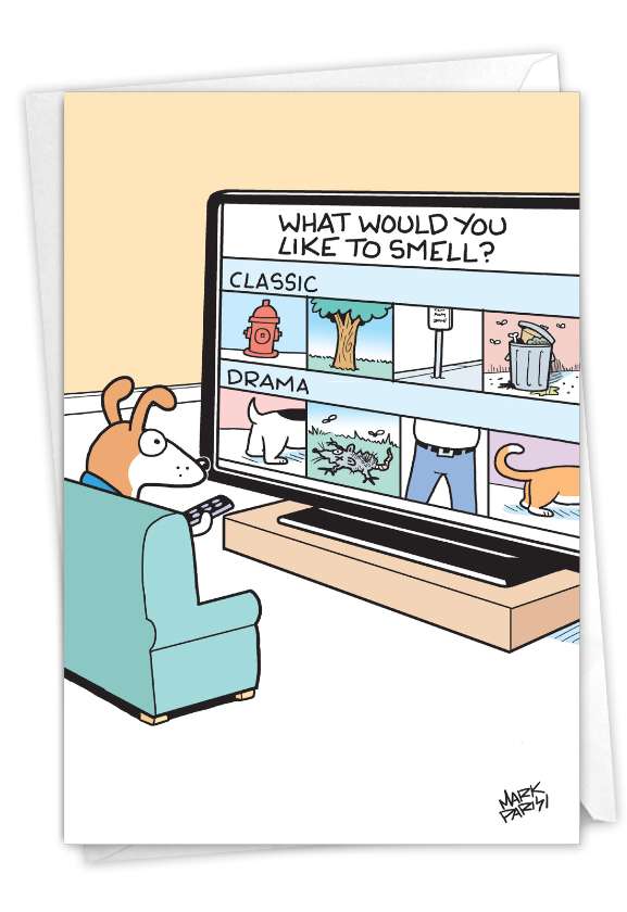 Humorous Birthday Card By Mark Parisi From NobleWorksCards.com - Dog Smell Options