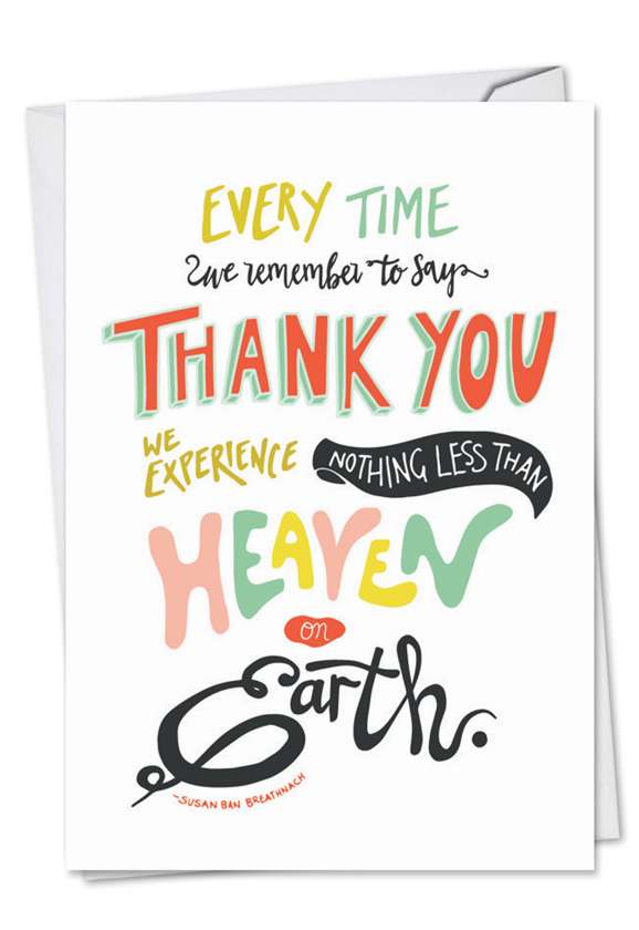 Stylish Thank You Printed Card from NobleWorksCards.com - Words Of Appreciation