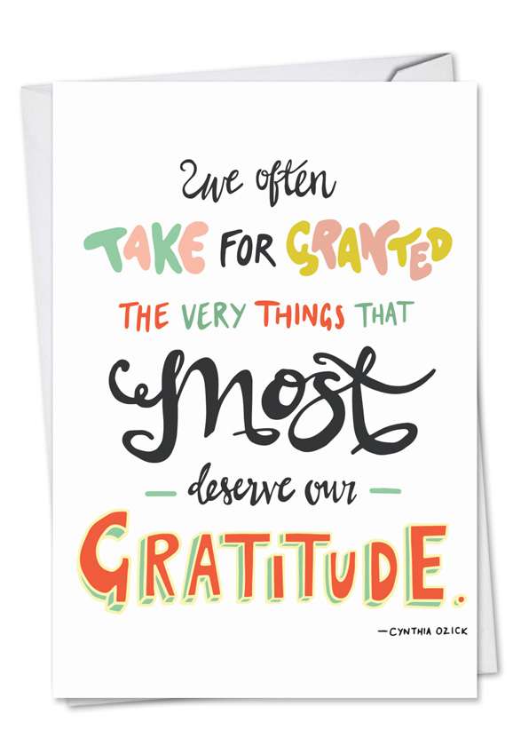 Words Of Appreciation: Creative Thank You Printed Greeting Card
