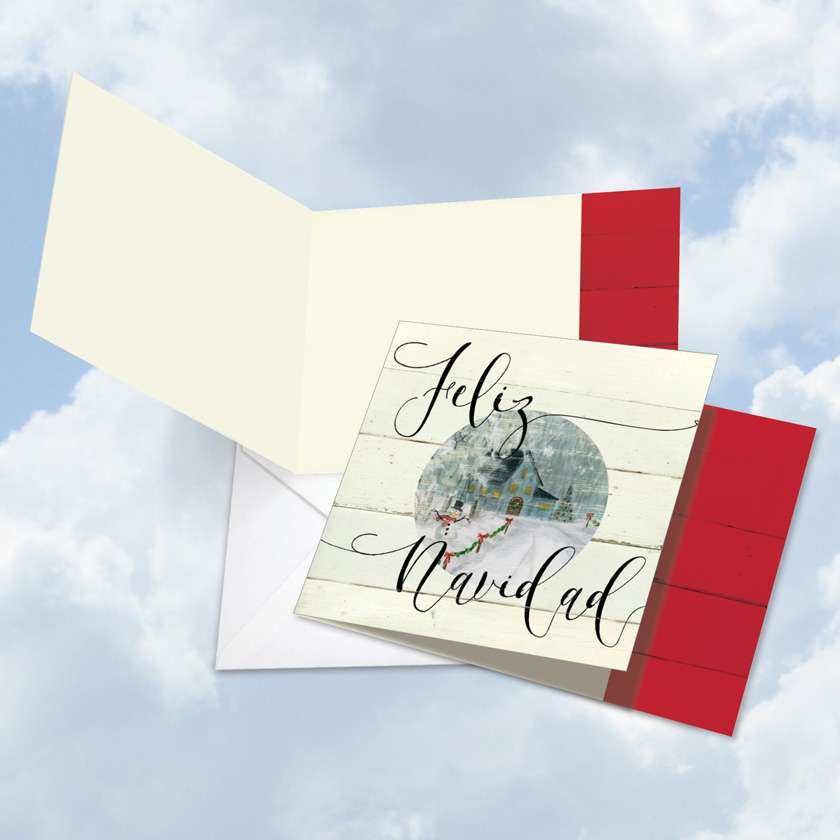 Creative Blank Square Printed Greeting Card by Carol Robinson from NobleWorksCards.com - Muy Bueno Holidays