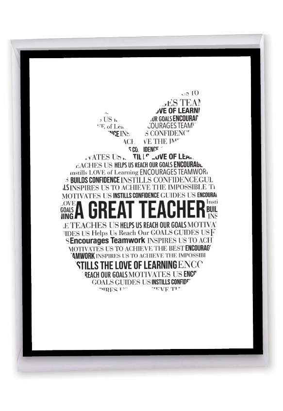 A Great Teacher: Creative Teacher Thank You Large Greeting Card