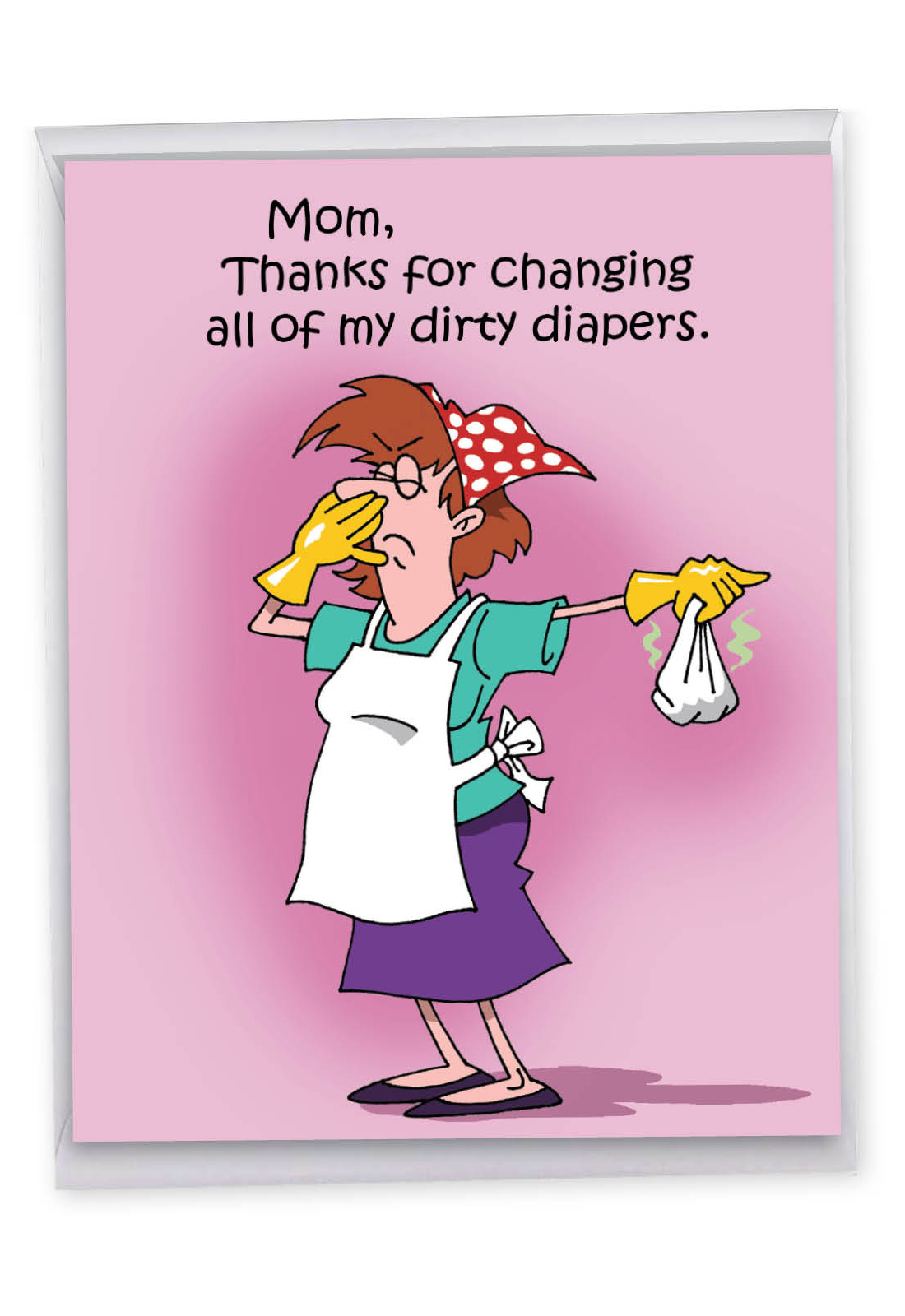 Dirty Diapers Cartoons Mother's Day Card D.T. Walsh