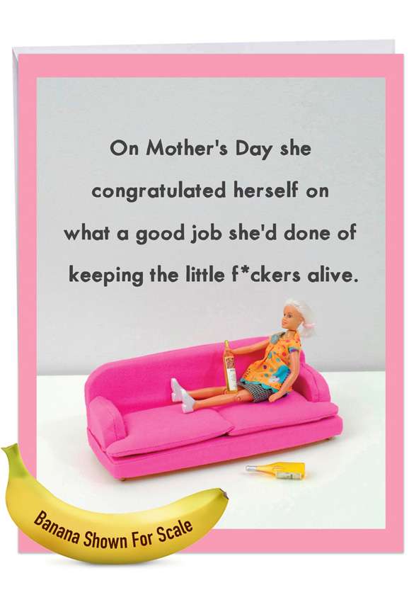 Funny Mother's Day Jumbo Paper Card By Thea Musselwhite From NobleWorksCards.com - Keeping Kids Alive