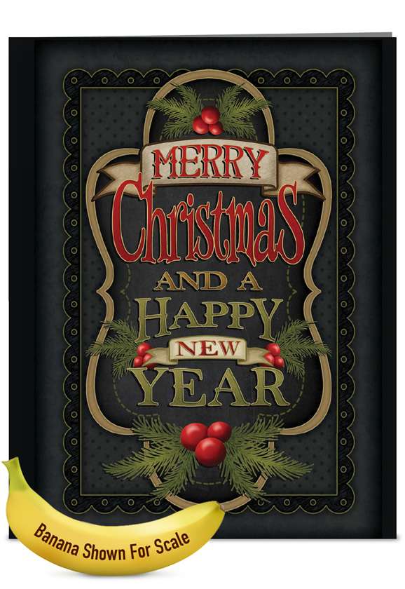 Creative Christmas Jumbo Greeting Card by Angela Anderson from NobleWorksCards.com - Chalk Up Another Holiday