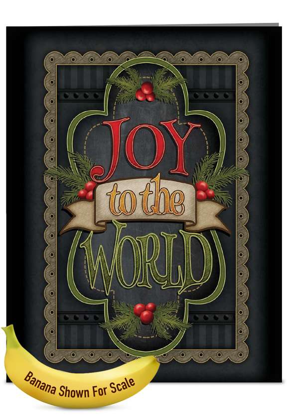 Stylish Christmas Jumbo Printed Card by Angela Anderson from NobleWorksCards.com - Chalk Up Another Holiday