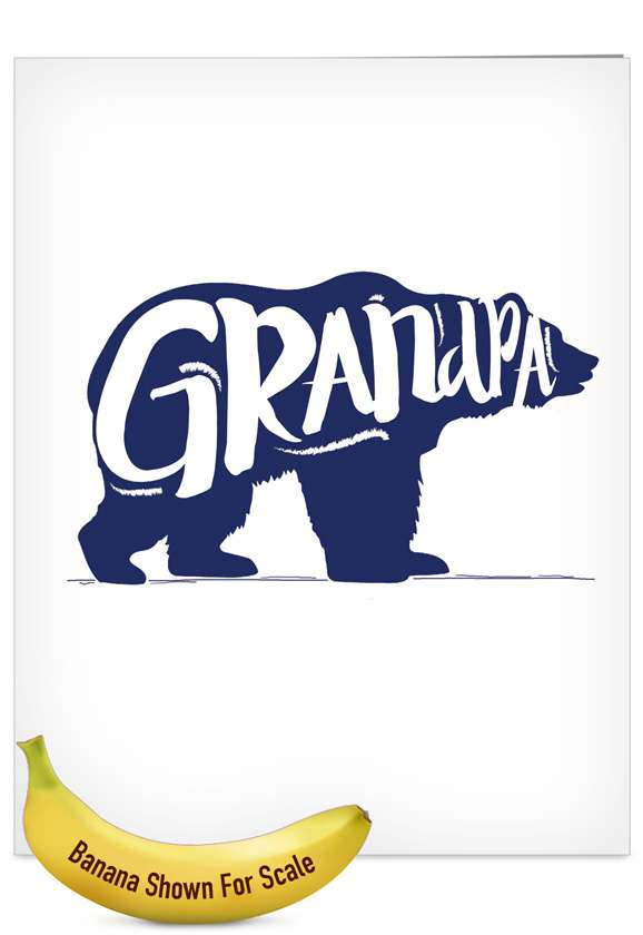 Download Big Grandpa Bear French Fold Father S Day Grandpa Card By