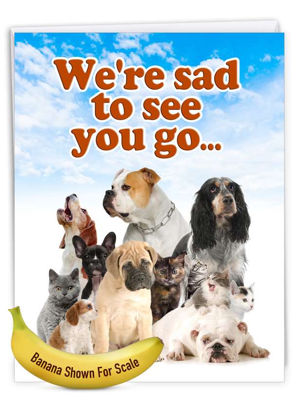 Pet Coworkers - Funny Retirement Card - Big Cards