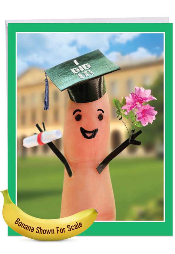 Graduation Digits Graduation Jumbo Printed Greeting Card