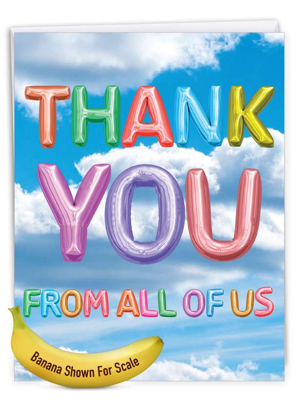 Inflated Messages Thank You Card Large Card