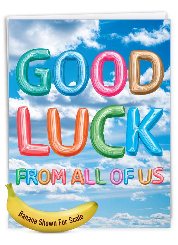 Inflated Messages - Good Luck Card - Jumbo Cards