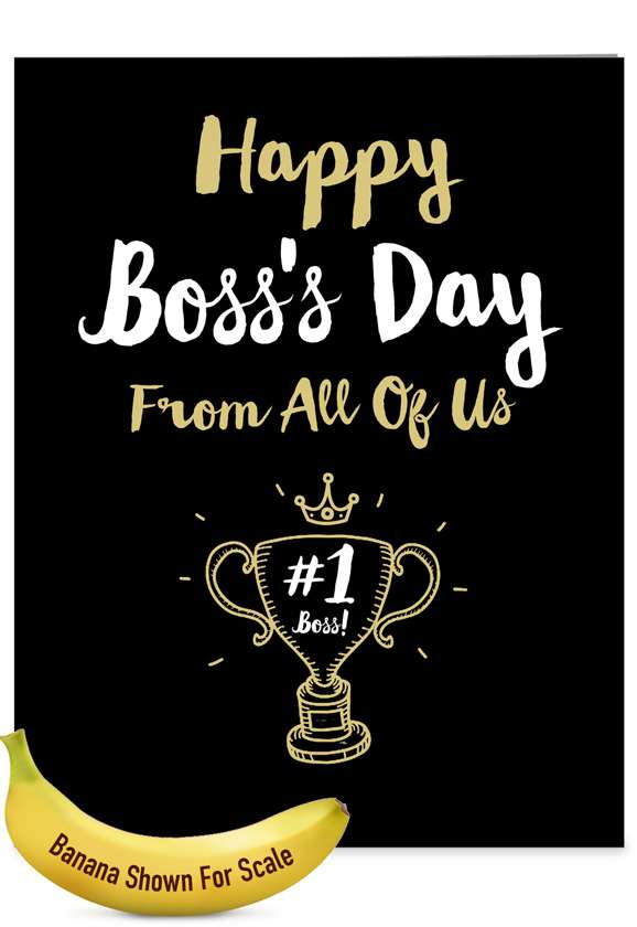 Happy Boss's Day From All: Boss's Day Large Paper Card