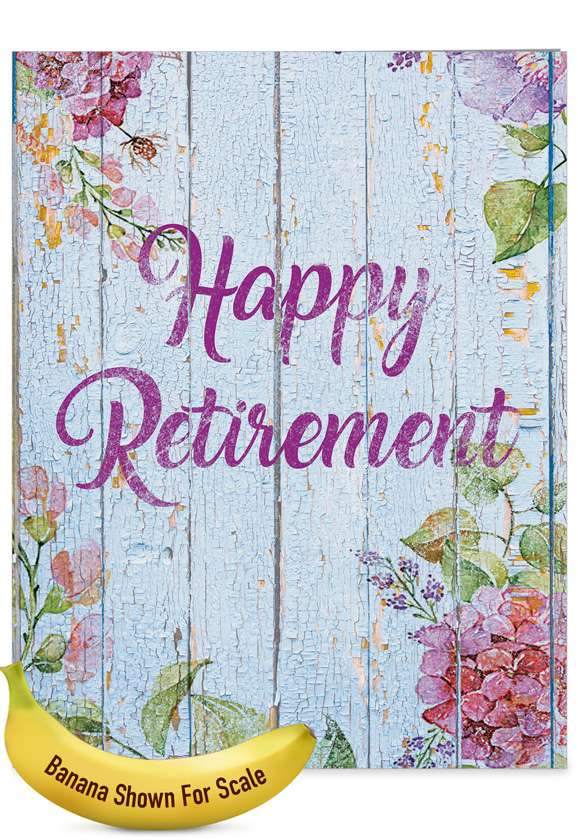 Blooming Driftwood Retirement From Us Retirement Large Card