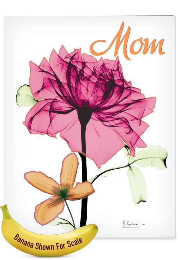 Stylish Mother's Day Jumbo Paper Greeting Card By Albert Koetsier From NobleWorksCards.com - Inspiring Floral Mix