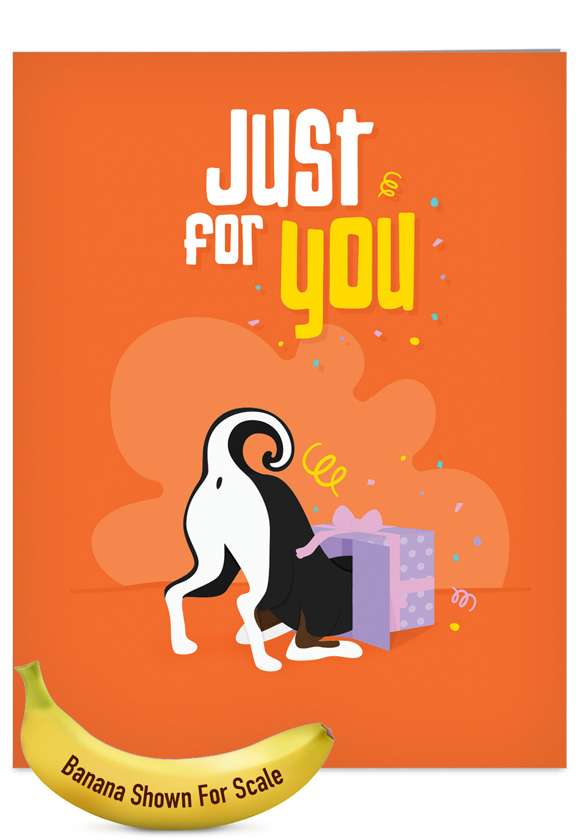 Stylish Birthday Jumbo Paper Greeting Card by Jennifer Lange from NobleWorksCards.com - Doggone Awesome Notes