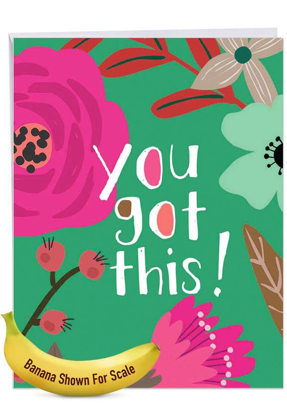 Stylish Congratulations Jumbo Paper Greeting Card By Batya Sagy From NobleWorksCards.com - Optimisms