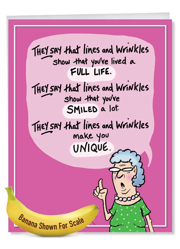 Lines and Wrinkles: Humorous Birthday Big Card