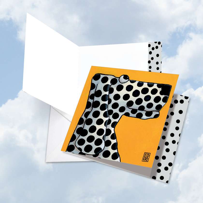 Creative Birthday Jumbo Square Paper Greeting Card by Ed Van Der Hoek from NobleWorksCards.com - See Spot Smile