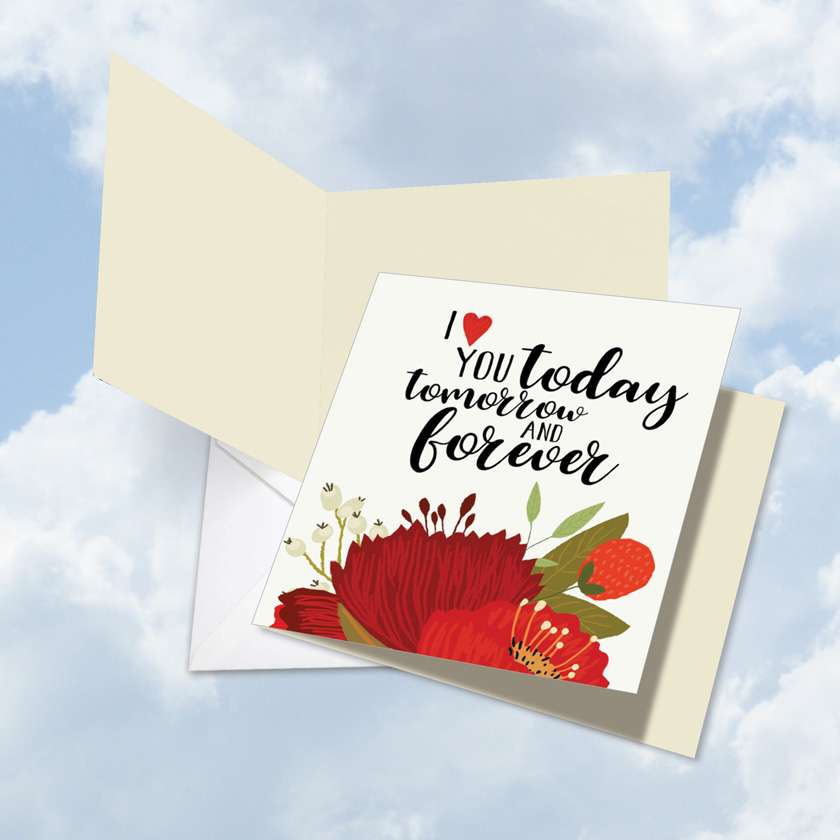 Creative Valentine's Day Jumbo Square Printed Card by Batya Sagy from NobleWorksCards.com - Love You Today