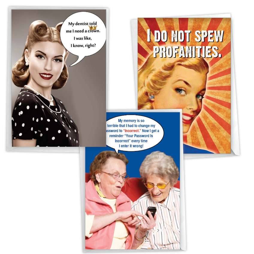 Hysterical Birthday Greeting Card From NobleWorksCards.com - Laughing Ladies