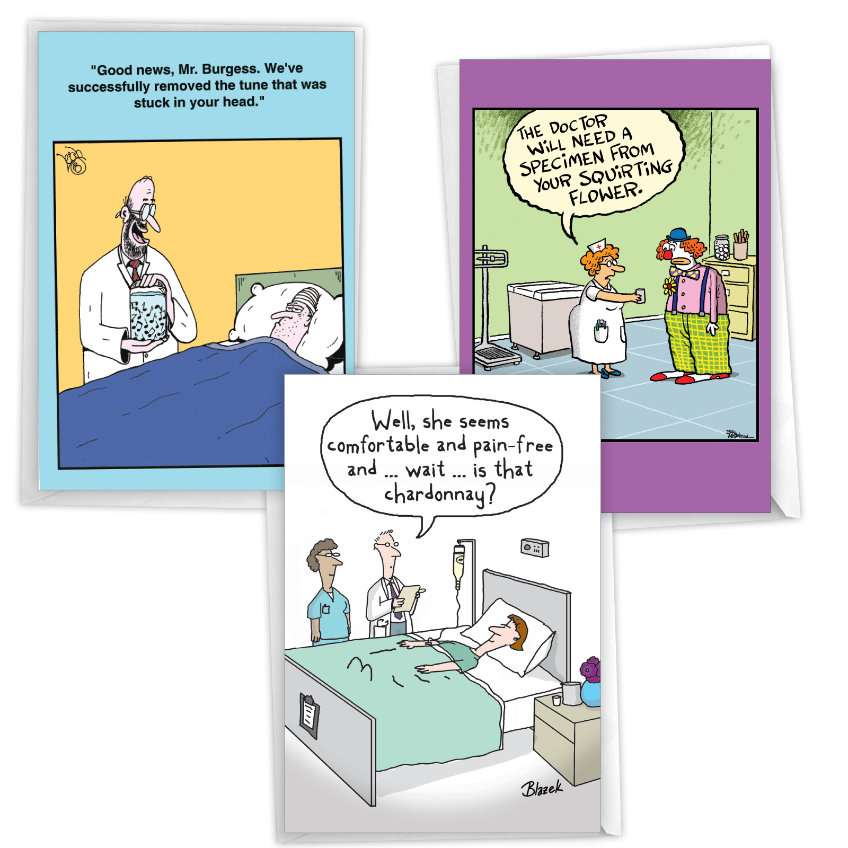 Hilarious Get Well Printed Card By Assorted Artists From NobleWorksCards.com - Healthy Humor