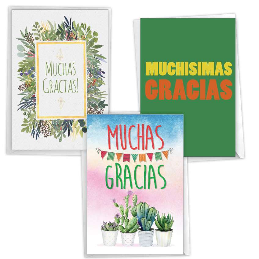Hysterical Thank You Printed Greeting Card From NobleWorksCards.com - Tres Gracias